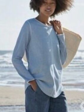 Poetry women's long sleeve stripes hemp /organic cotton top beach boho